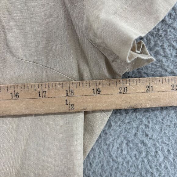Quince 100% European Linen Button Front Dress Driftwood Beige Medium - Picture 8 of 15